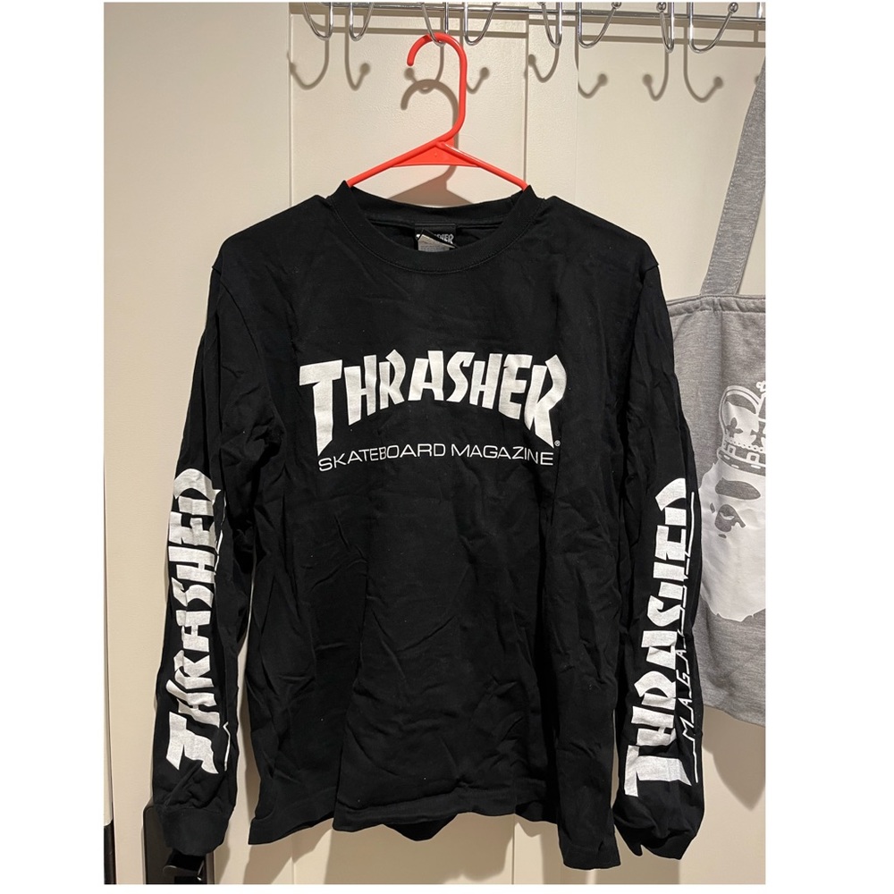 Thrasher Black Long Sleeved Tee